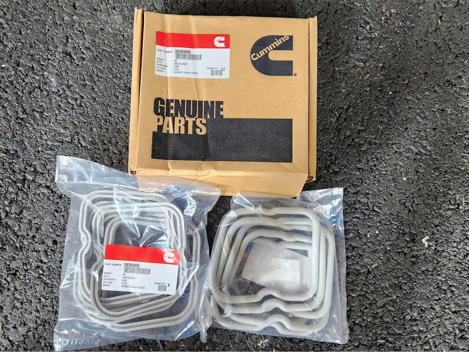 3930906 - cummins valve cover gasket (3) 3930906 cummins valve cover gasket 3
