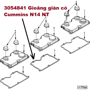 3054841 Valve cover gasket 1